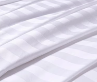 Parure de lit d'hôtel en tissu satiné 100 % coton biologique respirant, style uni, avec taie d'oreiller, vente en gros