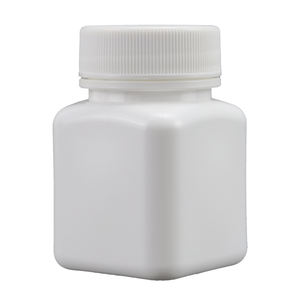60cc Pilule 60ml Bouteille Carrée Blanc 2oz Hdpe avec Joint En Aluminium PE Sérigraphie Bouchon À Vis Médical Emballage CN;ZHE <span class=keywords><strong>HUANUO</strong></span> - Product Image 1