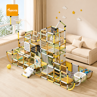 Structure de jeu modulaire d'intérieur commerciale avec structure d'escalade, aire de jeux d'aventure, piscine à balles et salle d'escalade pour tout-petits, pour l'entraînement sensoriel