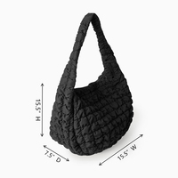 Sac à bandoulière unisexe de créateur personnalisé, grande capacité, couleur unie, style nuage, froncé, décontracté