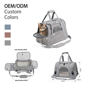 Tas ransel anjing pundak tunggal, tas hewan peliharaan mobil nyaman dan bersirkulasi, tas kucing portabel kapasitas besar, tas ransel anjing - Product Image 1