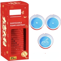 Cendrier jetable en mousse portable avec sable d'extinction anti-éclaboussures, pour la maison, le bureau, l'hôtel, cendrier en mousse rempli d'eau facile à nettoyer