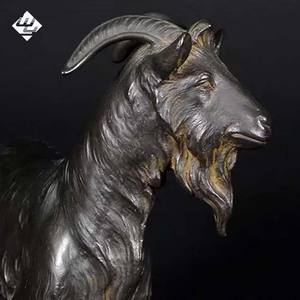 추상적인 유명 장식 대형 예술 맞춤형 공원 야외 아름다운 염소 청동 조각상 실물 크기 - Product Image 4