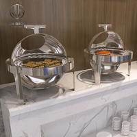Großhandel Restaurant Buffet Round Roll Top Hot Pot Chafing Koch Gericht Set Essen wärmer Chafing Chafer Food Warmer für Catering