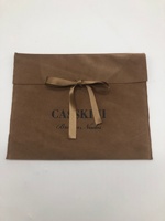 Pochette en velours suédé avec logo personnalisé imprimé, ruban décoratif haut de gamme, pochette en velours