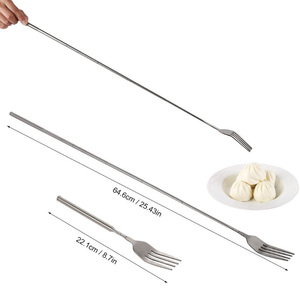 Juego de Cubiertos Extensibles con Logotipo Personalizado, Cuchara y Tenedor Telescópicos de Acero Inoxidable, Utensilios Retráctiles para Barbacoa, Camping y Comedor - Product Image 2