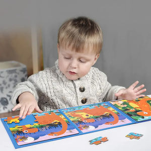 <span class=keywords><strong>Livre</strong></span> de puzzle magnétique pliable 2 en 1 - Jouet éducatif en bois pour enfants <span class=keywords><strong>sur</strong></span> 5 thèmes pour la créativité et l'entraînement à la concentration - Product Image 3