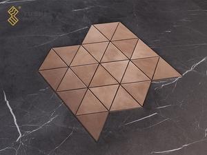 Yushi tùy chỉnh rosiness tam giác thép không gỉ kim loại Gạch Mosaic cho trang trí tường trong nhà - Product Image 2
