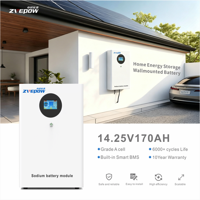 Smart 14V 170Ah 2.38kWh Sodium-ion Battery SIB Pack with BMS for Solar Wind Power Storage - High Safety Next-Gen Tech
