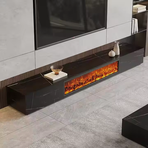 Nuevo Mueble de TV Minimalista Italiano de Lujo Ligero y Moderno 2026 al por Mayor con <span class=keywords><strong>Chimenea</strong></span> Decorativa de Calefacción de Mármol Blanco - Product Image 2