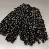 Di alta qualità naturale folletto crespo ricci vietnamiti estensione dei capelli umani doppio disegnato Remy No groviglio No spargimento
