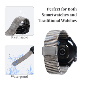 20mm titanio Milanese Watch Band all'ingrosso Custom doppia chiusura di sicurezza CNC lavorato <span class=keywords><strong>cinturino</strong></span> in metallo <span class=keywords><strong>per</strong></span> Samsung <span class=keywords><strong>Huawei</strong></span> Xiaomi orologi - Product Image 5