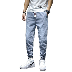 Pantaloni da Jogger a vita alta Casual da <span class=keywords><strong>uomo</strong></span> M-5XL taglie forti primavera <span class=keywords><strong>Jeans</strong></span> - Product Image 1