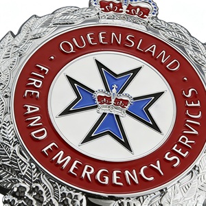 Distintivo Personalizzato in Smalto Morbido per Servizi Antincendio e di Emergenza del Queensland, Insegna in Metallo Placcato Argento per Cappello e Uniforme - Product Image 4