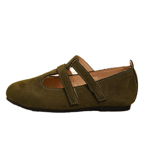 Chaussures plates personnalisées pour fille, chaussures plates en daim pour enfants - Product Image 6