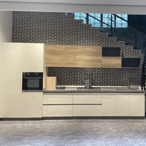 Meubles <span class=keywords><strong>de</strong></span> cuisine <span class=keywords><strong>de</strong></span> luxe au design moderne en acier inoxydable, îlot intelligent pour villas, accessoires <span class=keywords><strong>de</strong></span> charnières <span class=keywords><strong>de</strong></span> porte en acrylique - Product Image 2