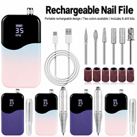 Machine à ongles rechargeable 45 vitesses, lime à ongles électrique portable puissante, outil de manucure et pédicure professionnel longue durée pour salon