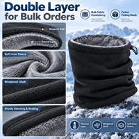 Cagoule double couche en polaire épaisse pour l'hiver, masque facial coupe-vent, doublure de casque de ski et moto pour distributeurs