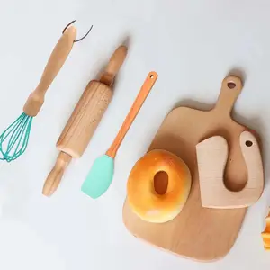 PUSELIFE 7pcs मिनी रसोई सेट खिलौने असली बच्चों चाकू बच्चों पाक के लिए खाना पकाने सेट सेट