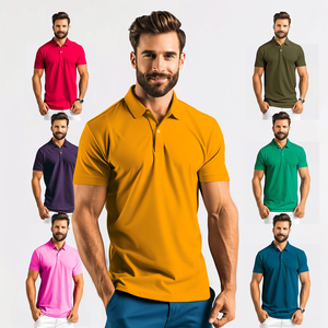 サッカーシャツ100% コットン男性用カジュアルポロシャツスリムフィットスポーツTシャツカスタムロゴとラベル - Product Image 1