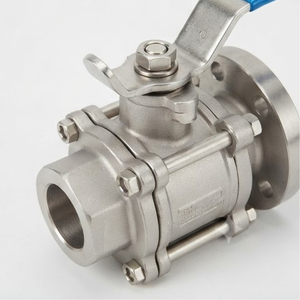 Vanne à boisseau sphérique industrielle en acier inoxydable 3 pièces CF8 CF8M Classe 300 à brides pour le contrôle de débit - Product Image 3