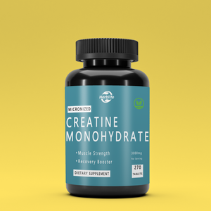 Comprimés de créatine monohydrate végétaliens certifiés GMP 1000mg, nutrition sportive pour le soutien musculaire, complément alimentaire - Product Image 1