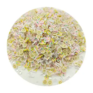 Commercio all'ingrosso 50g Kawaii in miniatura torta di frutta artificiale fette di argilla polimerica figurine di simulazione per Nail Art decorazione