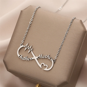 Collar de acero inoxidable dorado de 18k para mujer, cadena con letras del alfabeto, personalizable, para regalo, venta al por mayor, 2022 - Product Image 6