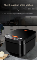 Cuisinière à riz électrique portable multifonctionnelle avec écran LED numérique, revêtement antiadhésif, boîtier en plastique, capacité de 5 L, cuisson rapide, idéale pour les camping-cars