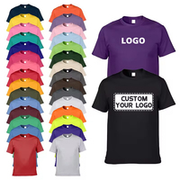 T-shirts personnalisés 100% coton pur, couleur unie, coupe ample, manches courtes pour homme, t-shirt vierge pour impression sérigraphique