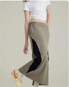 <span class=keywords><strong>Jupe</strong></span> <span class=keywords><strong>longue</strong></span> d'été tissée à quatre côtés <span class=keywords><strong>jupe</strong></span> cargo européenne et américaine pour fille chaude - Product Image 2