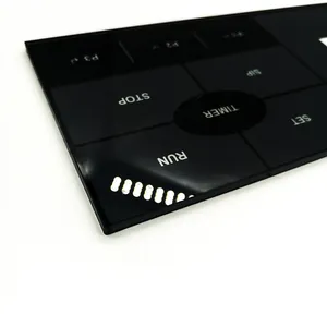 مصنع مخصص الزجاج الأسود لوحة الشاشة الحريرية لشاشة تعمل باللمس الزجاج الإلكتروني