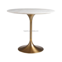 Table Basse Ronde Moderne en Métal, Table d'Appoint Haute pour Canapé et Chambre, Idéale pour Réunions et Négociations, Tables à Thé Durables