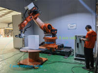 Kit de robot KUKA à voie linéaire à 8 axes bâtiment de maison de coupe de bois bras robotique automatisé