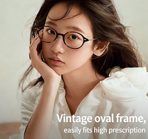 إطارات نظارات كيت نيرد البيضاوية الجديدة المصنوعة يدويًا - صديقة للبيئة وخفيفة الوزن ومضادة للضوء الأزرق، بإطار كامل لتنحيف الوجه ومظهر طبيعي بدون مكياج - Product Image 2