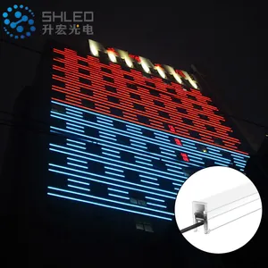 قضيب خطي led ألوان rgb بكسل بتقنية dmx وDC48V وDC24V مصباح لغسيل الجدران لإضاءة الواجهات الخطي الموحدة