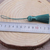 Flecos de borla de seda gorda corta de 5cm, borla de costura, borlas de llave para colgante DIY, accesorios de cortina embellecedores