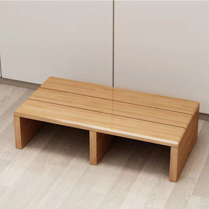 Alfombra de baño de bambú, 60x40x11cm, taburete elevado para ducha, inodoro, lavabo, estilo sencillo, multifuncional - Product Image 2