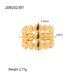 แหวนทองชุบสำหรับผู้หญิงขายส่ง แหวนสแตนเลสสตีลแบบวินเทจสั่งทำได้ - Product Image 2