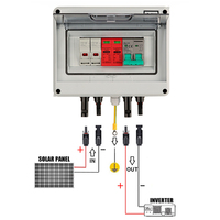 Boîtier de Combinaison Solaire Photovoltaïque DC 600V 1 Entrée 1 Sortie avec Fusibles 15A 20A 25A 30A 32A pour Système Solaire Résidentiel