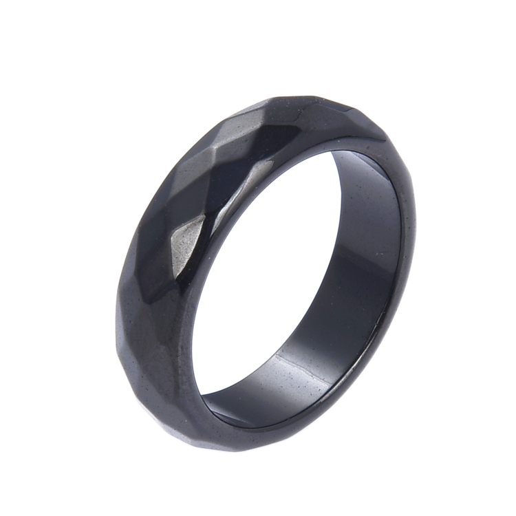 RICHRIAN 100-Pack Crystal Hematite Rings - Black Band Rings Bulk, Sizes 6-13, Wholesale - View #2