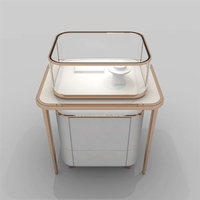 Vitrine de présentation de luxe personnalisée avec éclairage LED rotatif, durable, légère, moderne, en aluminium et verre, pour musée et commerce de détail