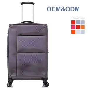 <span class=keywords><strong>Valise</strong></span> à roulettes 4 roues en nylon souple, légère et moderne, personnalisable OEM, 4 pièces (20/24/28/32 pouces), <span class=keywords><strong>coque</strong></span> rigide, écologique - Product Image 1