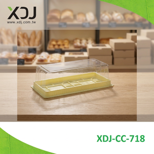 Boîte à gâteau rectangulaire en plastique de Taïwan avec couvercle transparent, boîte d'emballage alimentaire jetable en plastique transparent - Product Image 2