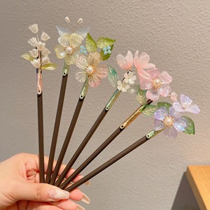 Wholesale New <strong>Chinese</strong> Ancient Style Step Shake Floral Design Sandalwood <strong>Hairpin</strong> Fashionable Versatile High-end for Women Wedding - Product Image 1