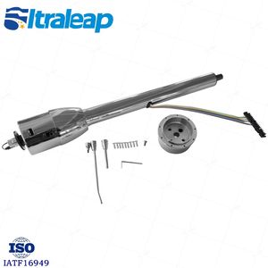 Colonne <span class=keywords><strong>de</strong></span> <span class=keywords><strong>direction</strong></span> chromée à inclinaison manuelle <span class=keywords><strong>de</strong></span> 28 pouces <span class=keywords><strong>pour</strong></span> GM Hot Rod, état neuf, avec adaptateur <span class=keywords><strong>de</strong></span> roue et sans <span class=keywords><strong>clé</strong></span> - Product Image 6