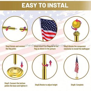 Base para Asta de Bandera de Oficina Personalizada con Impresión Digital, de Poliéster Satinado Oxford 100D, Banderas y Pancartas Promocionales para Todos - Product Image 3