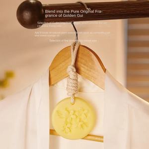 Film de cire aromathérapeutique végétal, fleurs <span class=keywords><strong>d</strong></span>'osmanthus, parfum artisanal, pendentif artistique, parfum <span class=keywords><strong>d</strong></span>'air frais durable, couleur, cadeau <span class=keywords><strong>d</strong></span>'accompagnement - Product Image 3