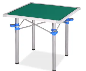 Cheap Mahjong Table Folding Table Metal/Wooden Portable Mahjong Table