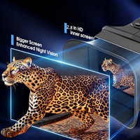 Monokuler Penglihatan Malam IR 4K Portabel 24MP Zoom Optik 18x Sensor CMOS Layar 2,8 inci Wi-Fi untuk Fotografi dan Video Luar Ruangan